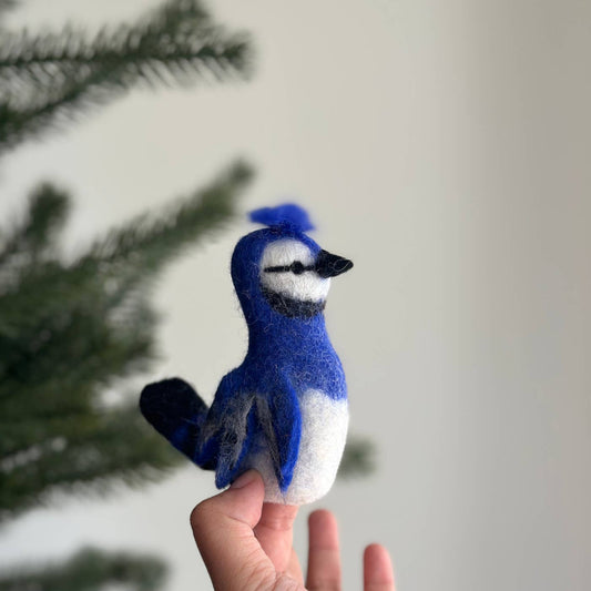 Blue Jay Finger Puppet