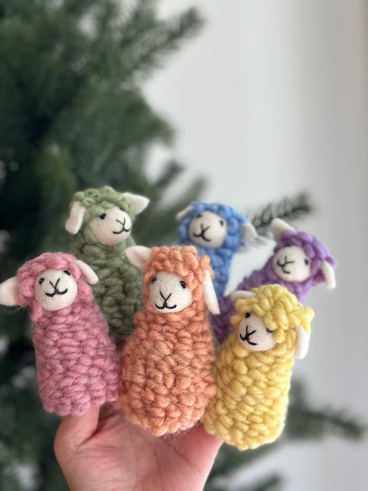 Felt Pastel Candy Sheep Finger Puppet