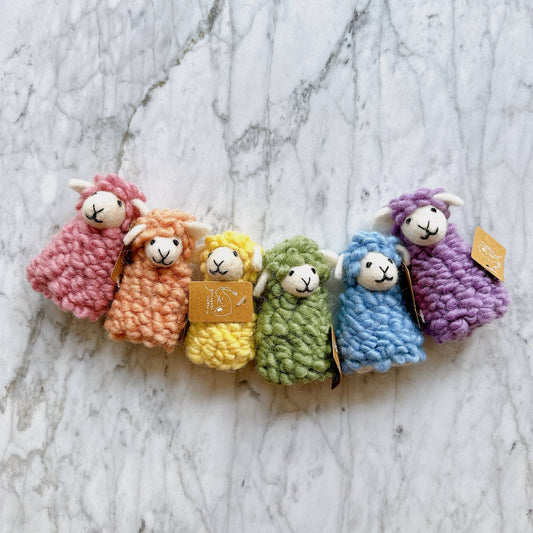 Felt Pastel Candy Sheep Finger Puppet