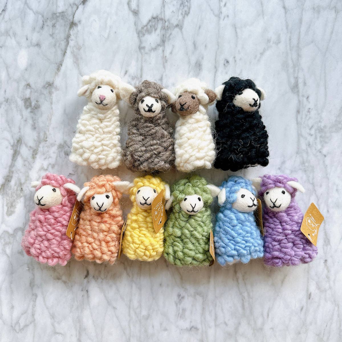 Felt Pastel Candy Sheep Finger Puppet