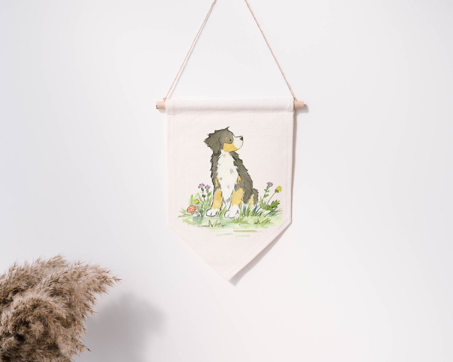 bernese cotton banner nursery wall hanging