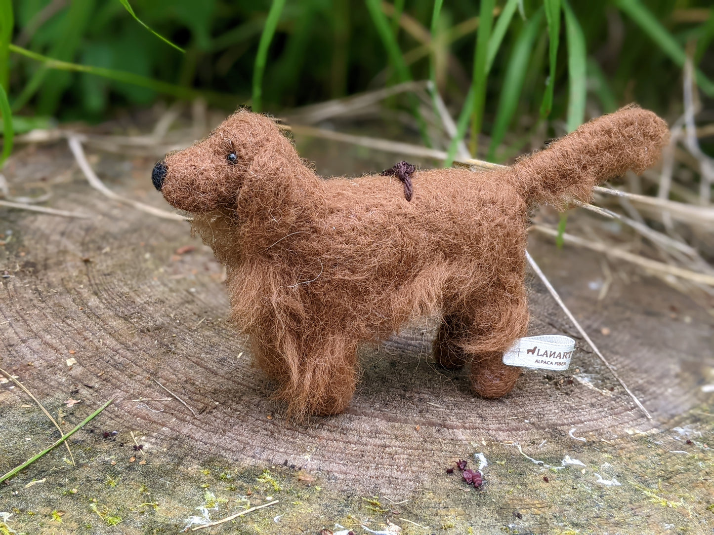 Irish setter dog needle felted wool sculpture