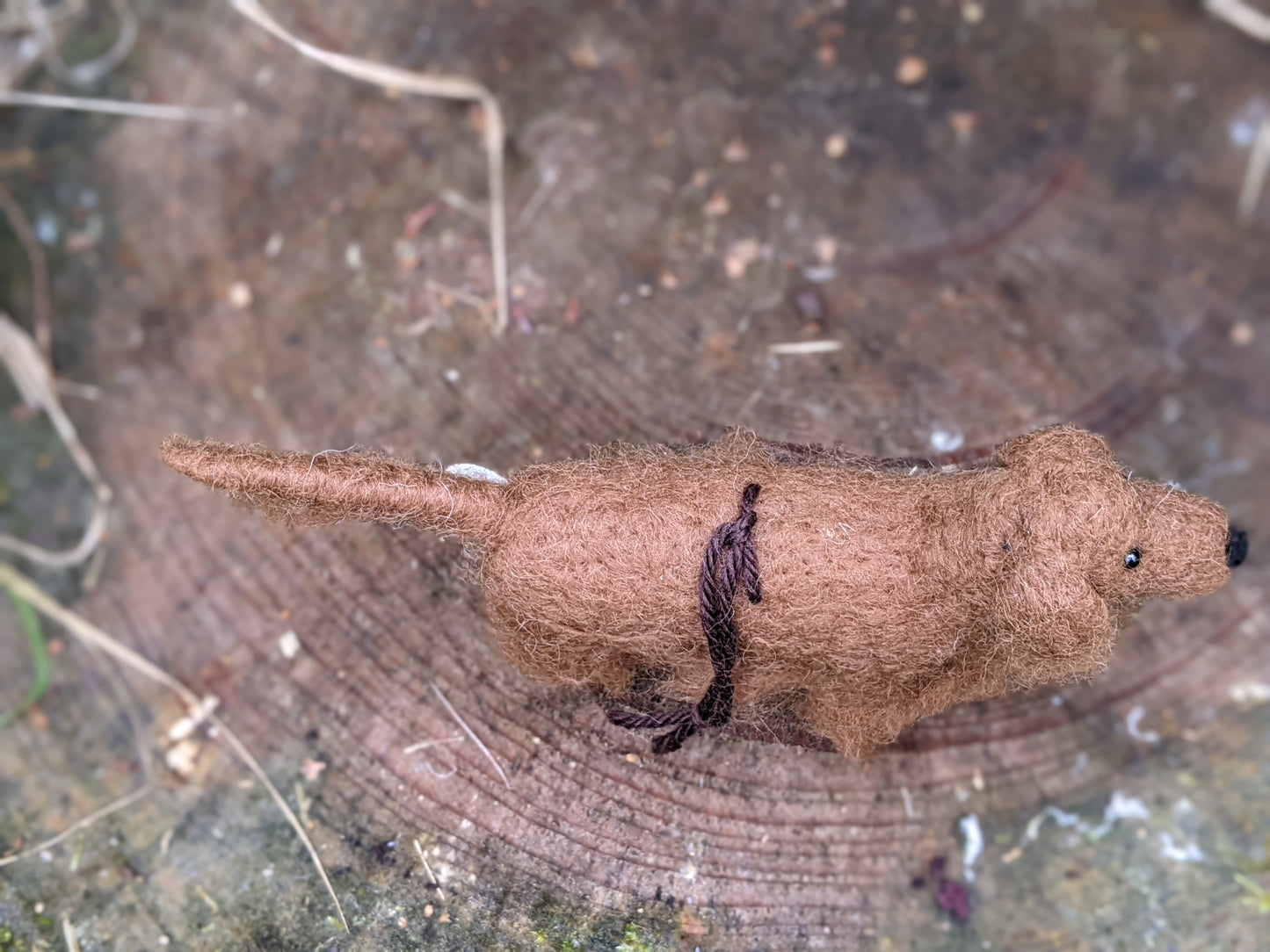 Irish setter dog needle felted wool sculpture