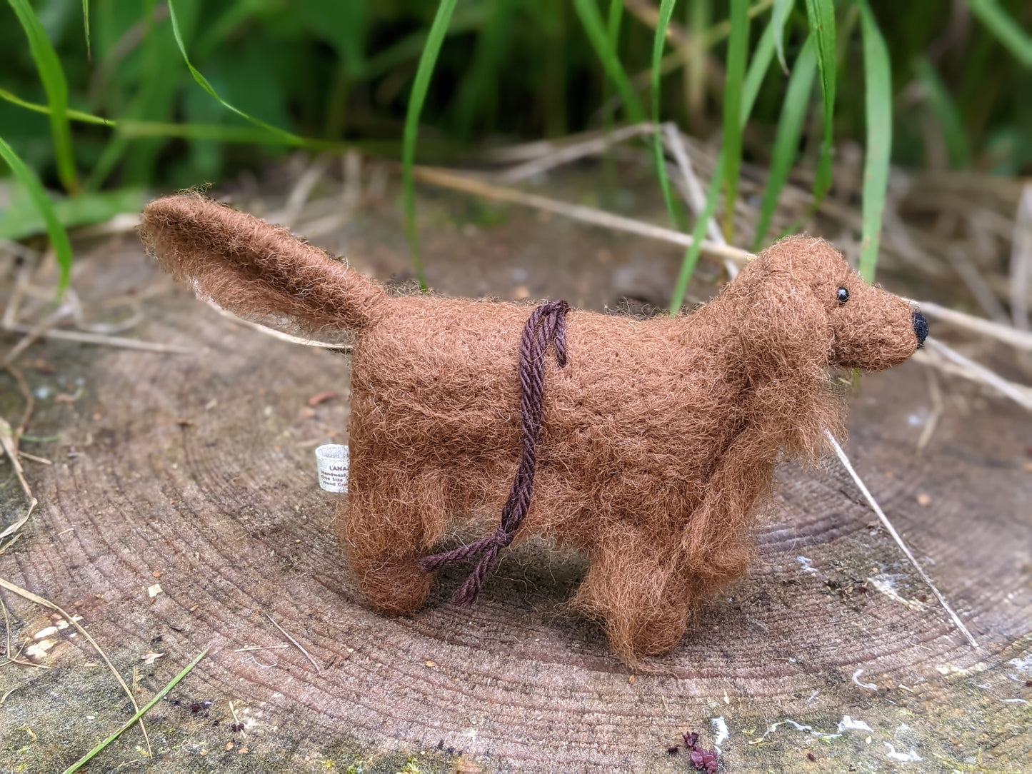 Irish setter dog needle felted wool sculpture