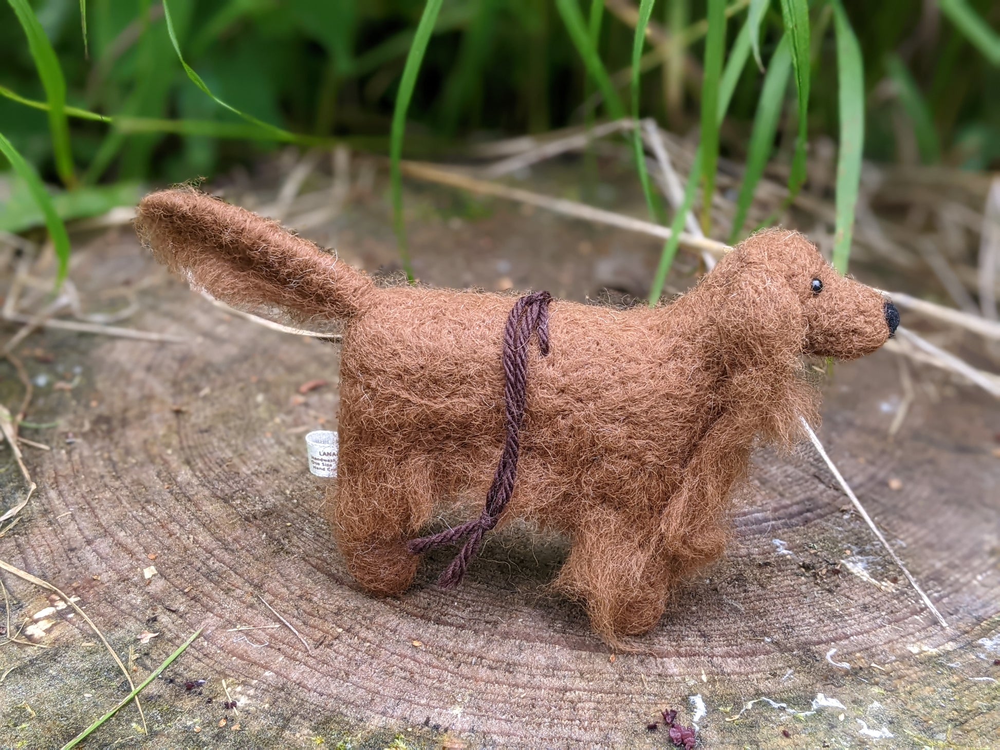 Irish setter dog needle felted wool sculpture
