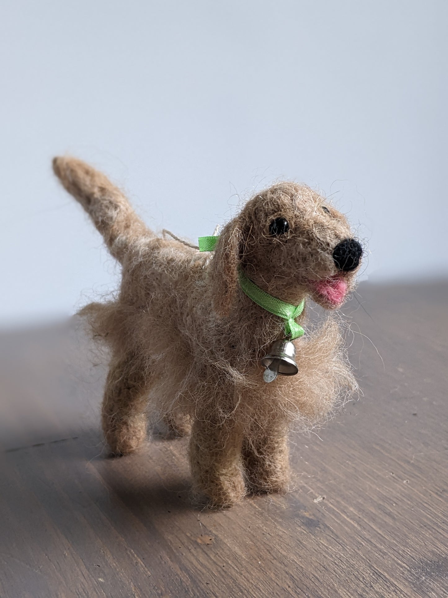 golden retriever from needle felted wool