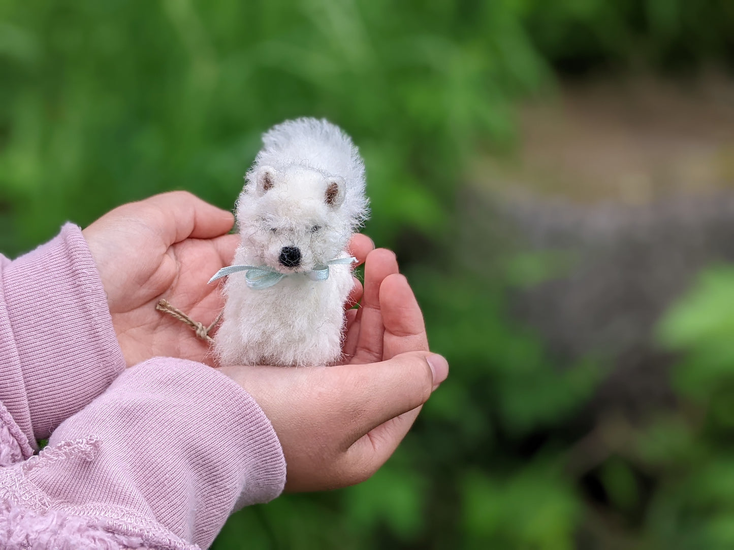 Samoyed wool felted gift for dog lovers jasper and ruby