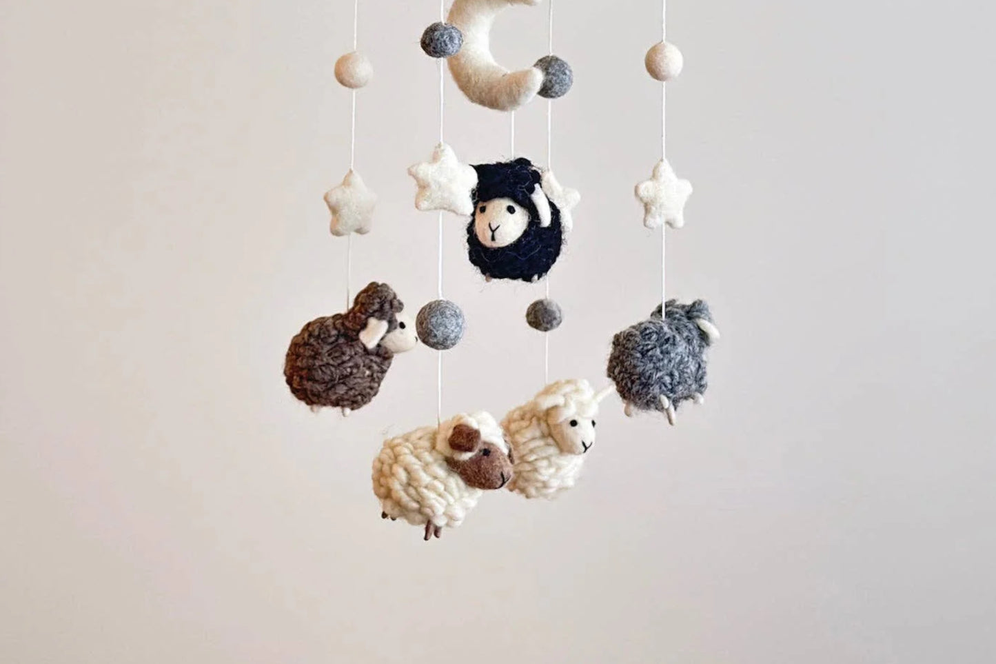 Felt Baby Mobile - Fluffy Sheep
