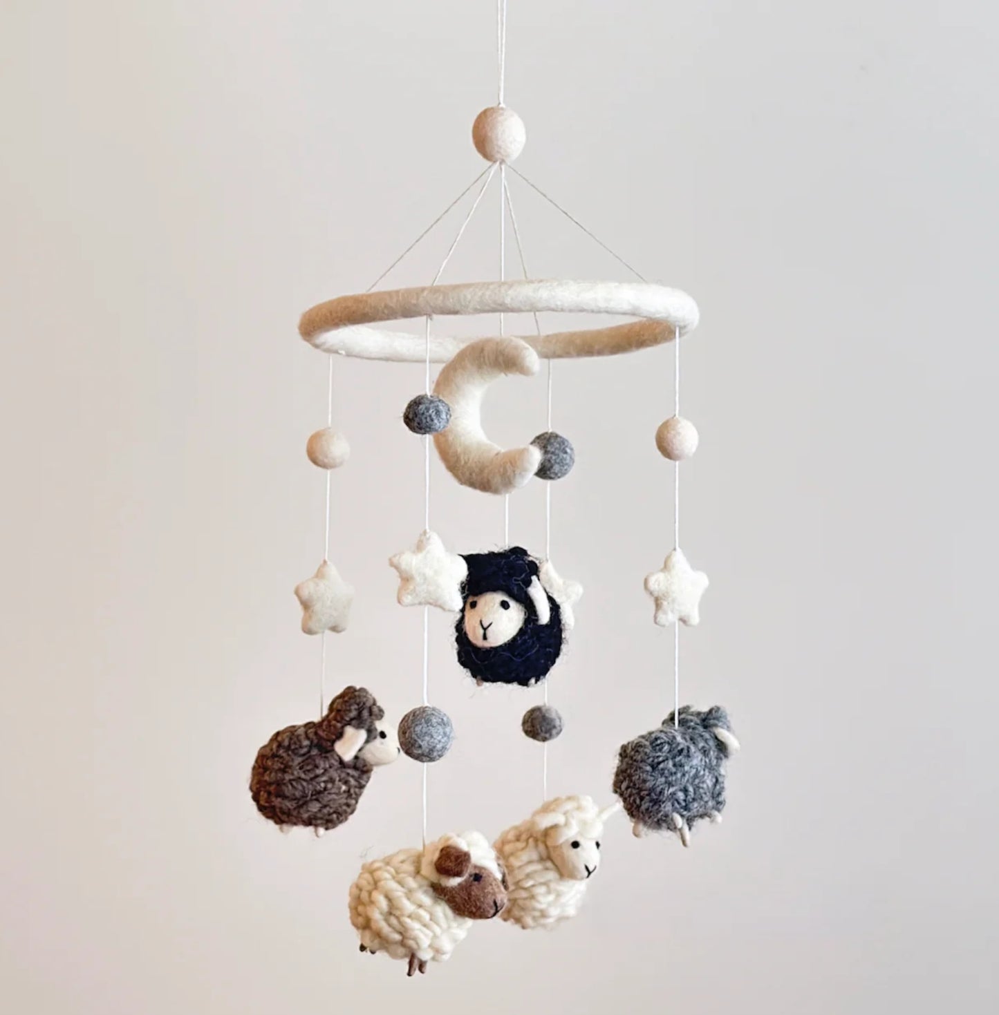 Felt Baby Mobile - Fluffy Sheep