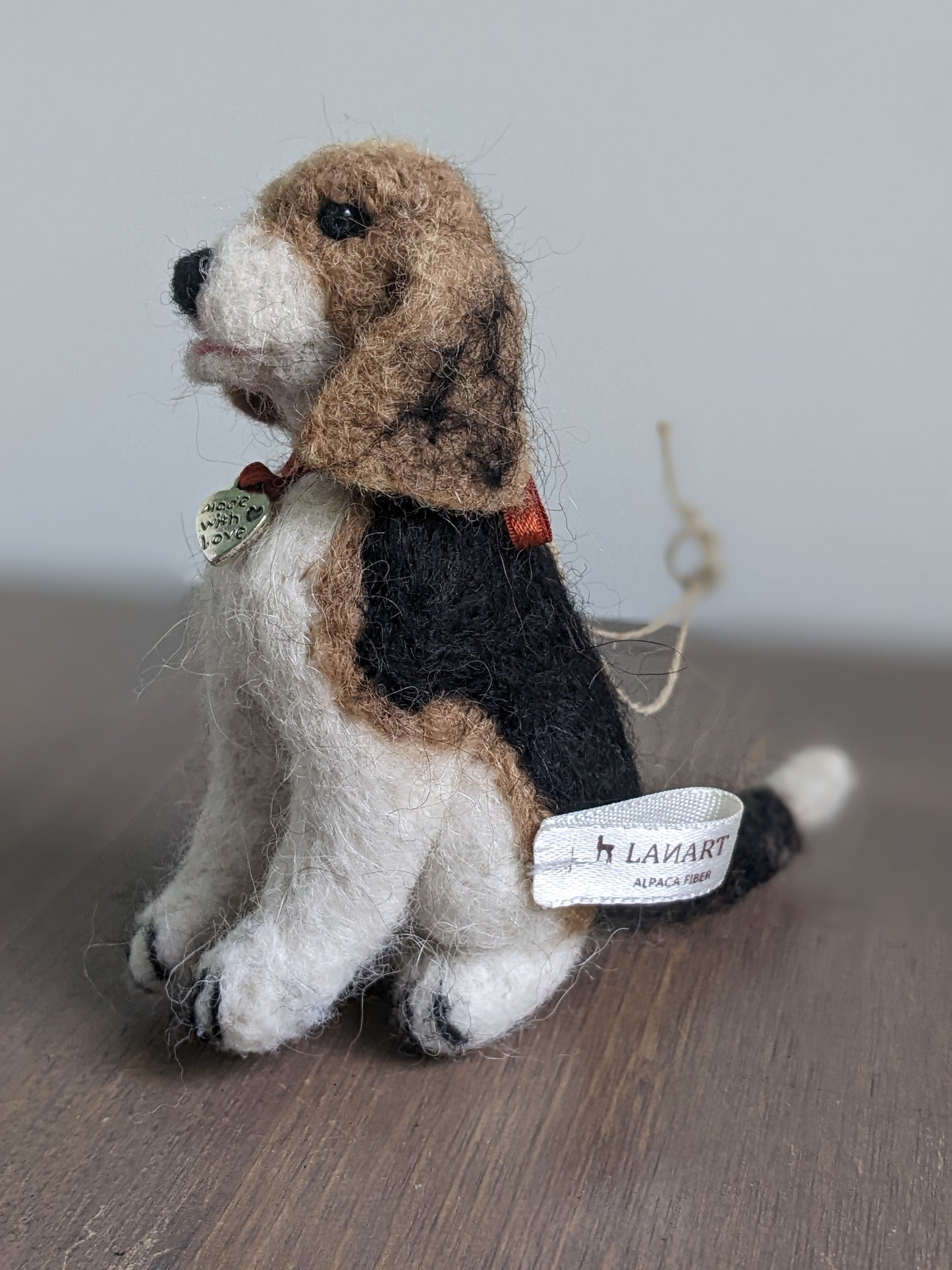 needle felted wool beagle dog