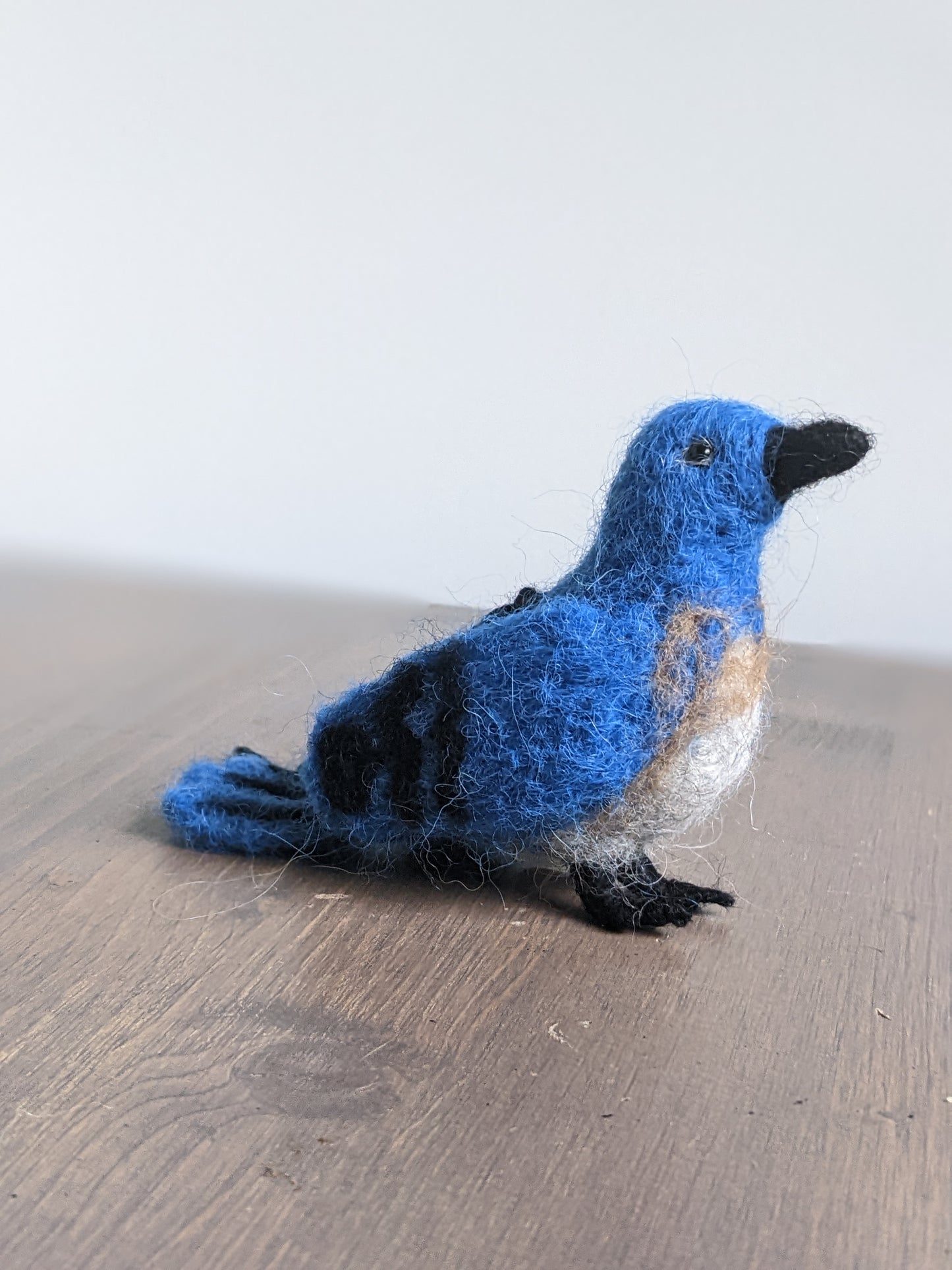 cute needle felted wool bluebird