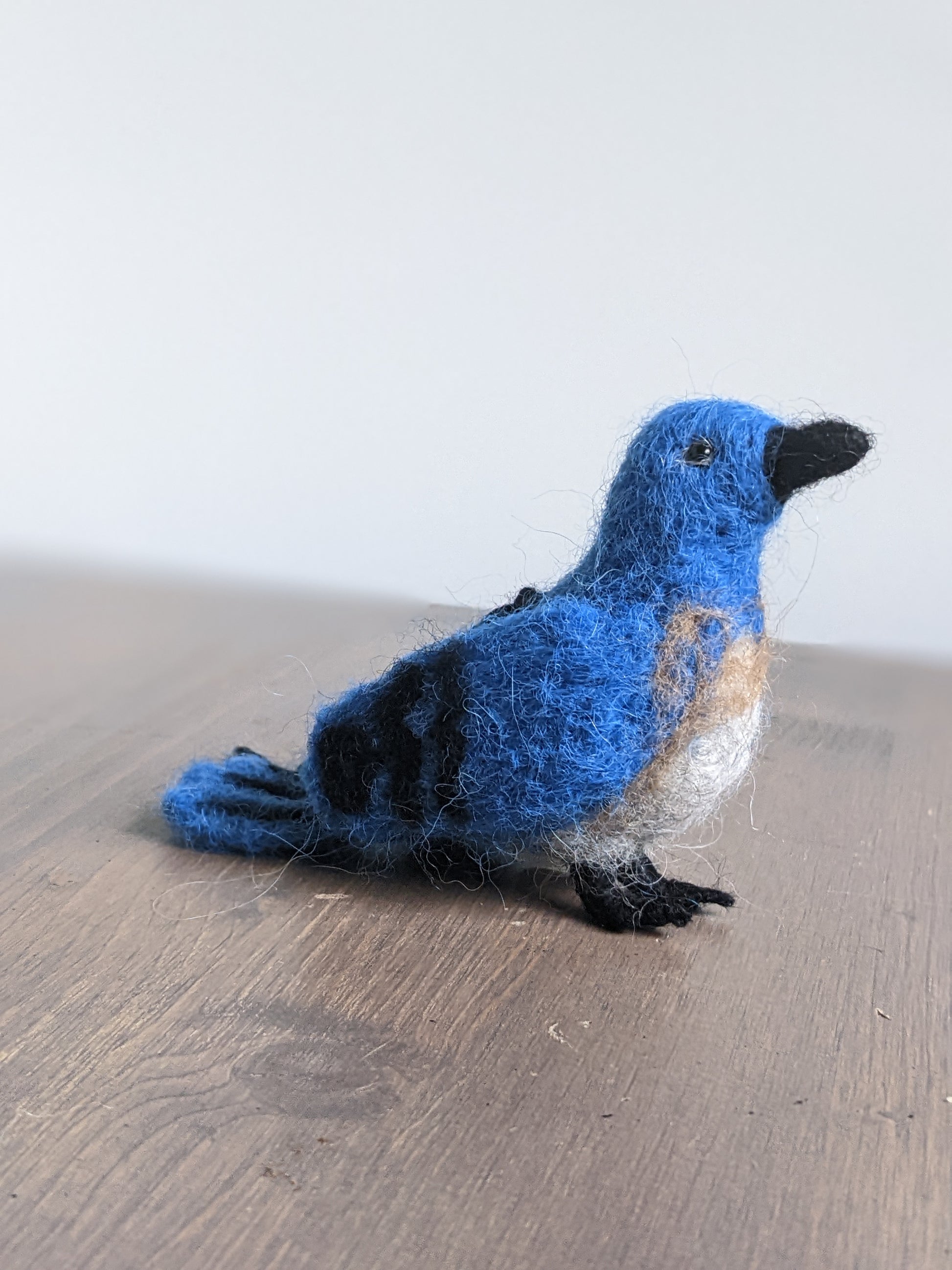 cute needle felted wool bluebird