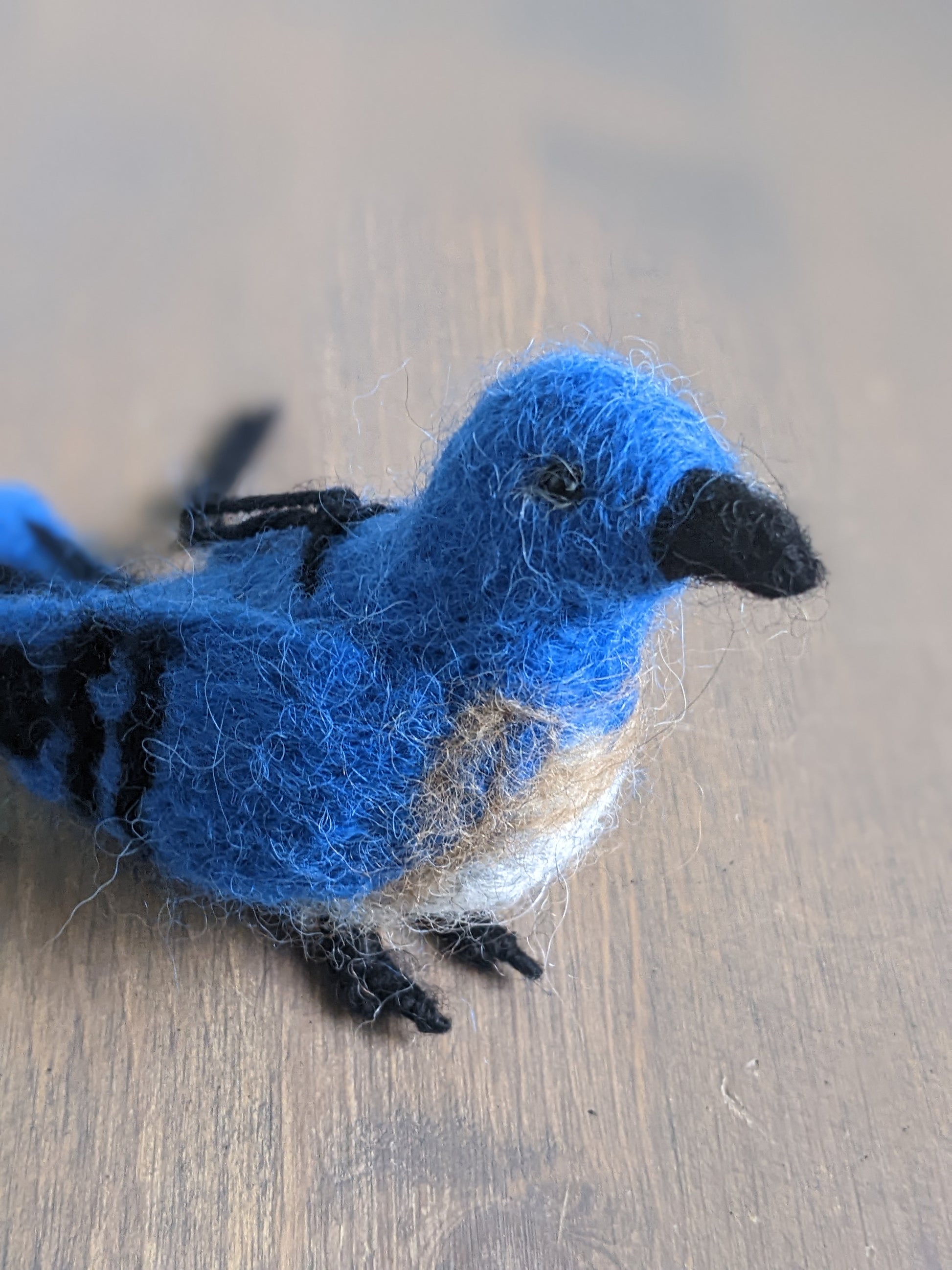 cute needle felted wool bluebird