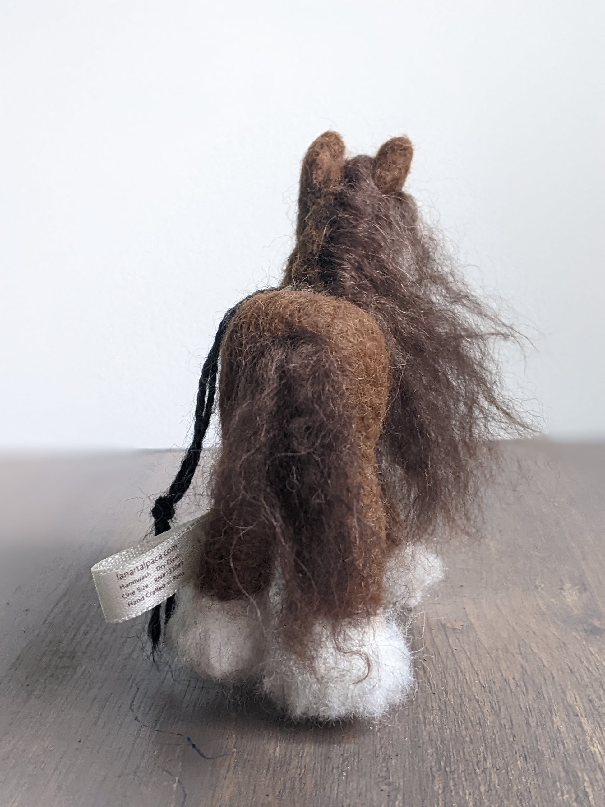 clydesdale horse needle felted sculpture made from alpaca wool