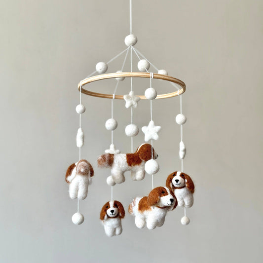 Felt Baby Mobile - King Charles Cavalier Dog