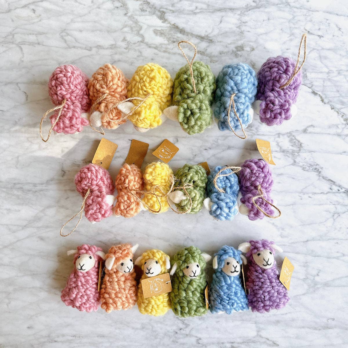 Felt Pastel Candy Sheep Finger Puppet