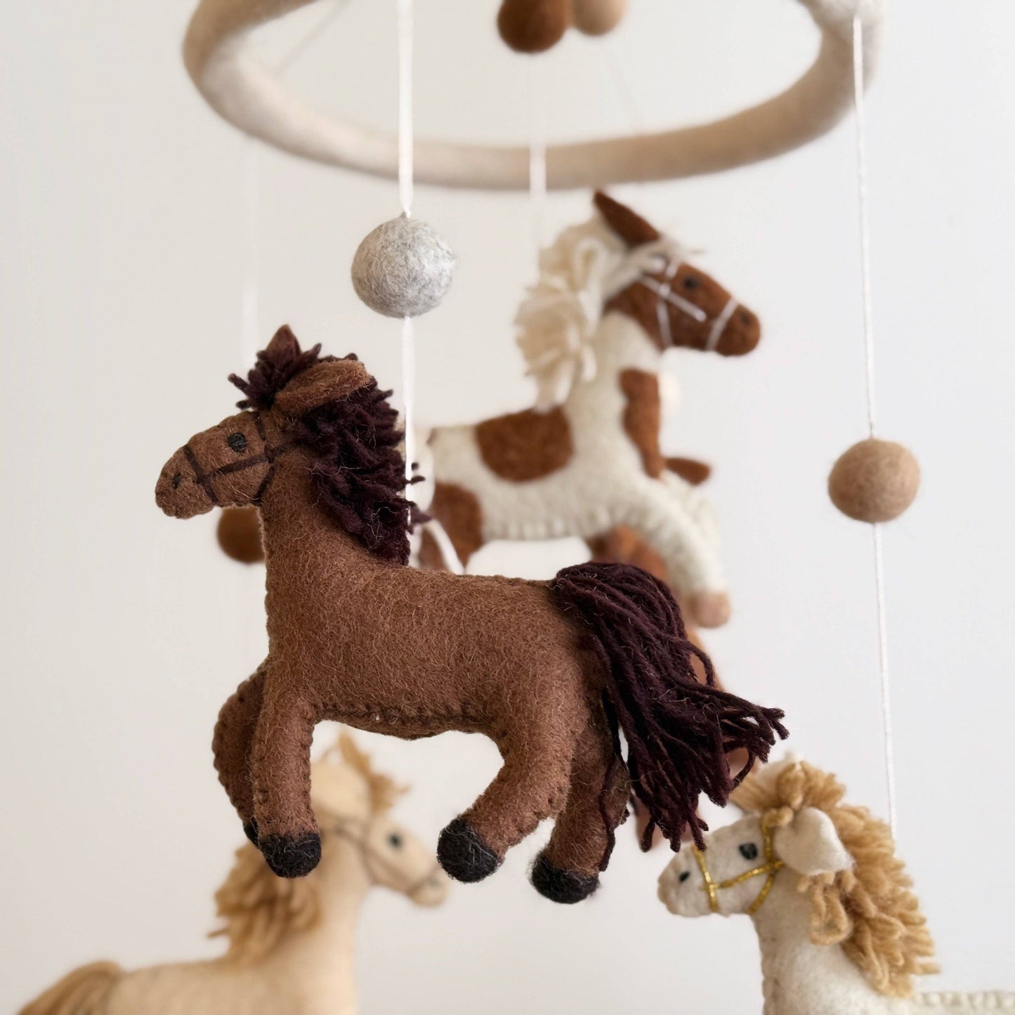 Felt Baby Mobile - Horse - Jasper and Ruby Art