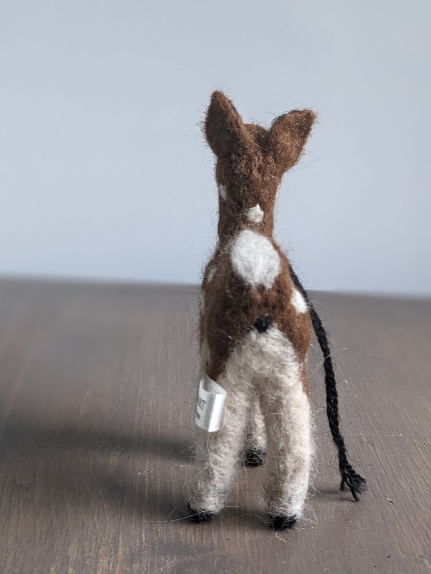 Needle Felted Little Fawn Deer: Wildlife Felted Alpaca Sculpture
