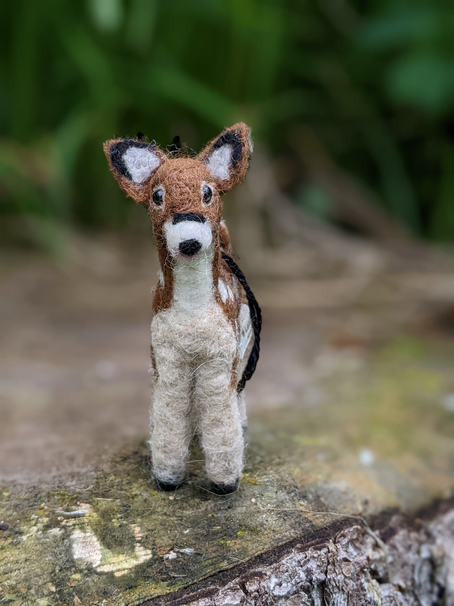 Needle Felted Little Fawn Deer: Wildlife Felted Alpaca Sculpture