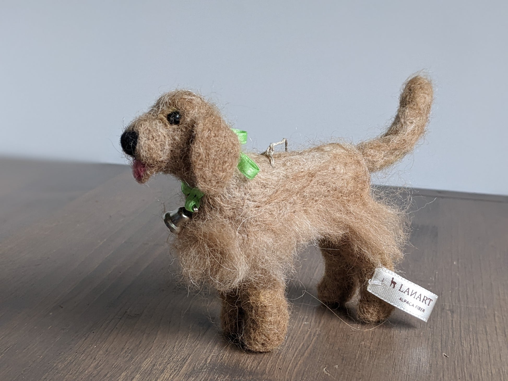 golden retriever from needle felted wool