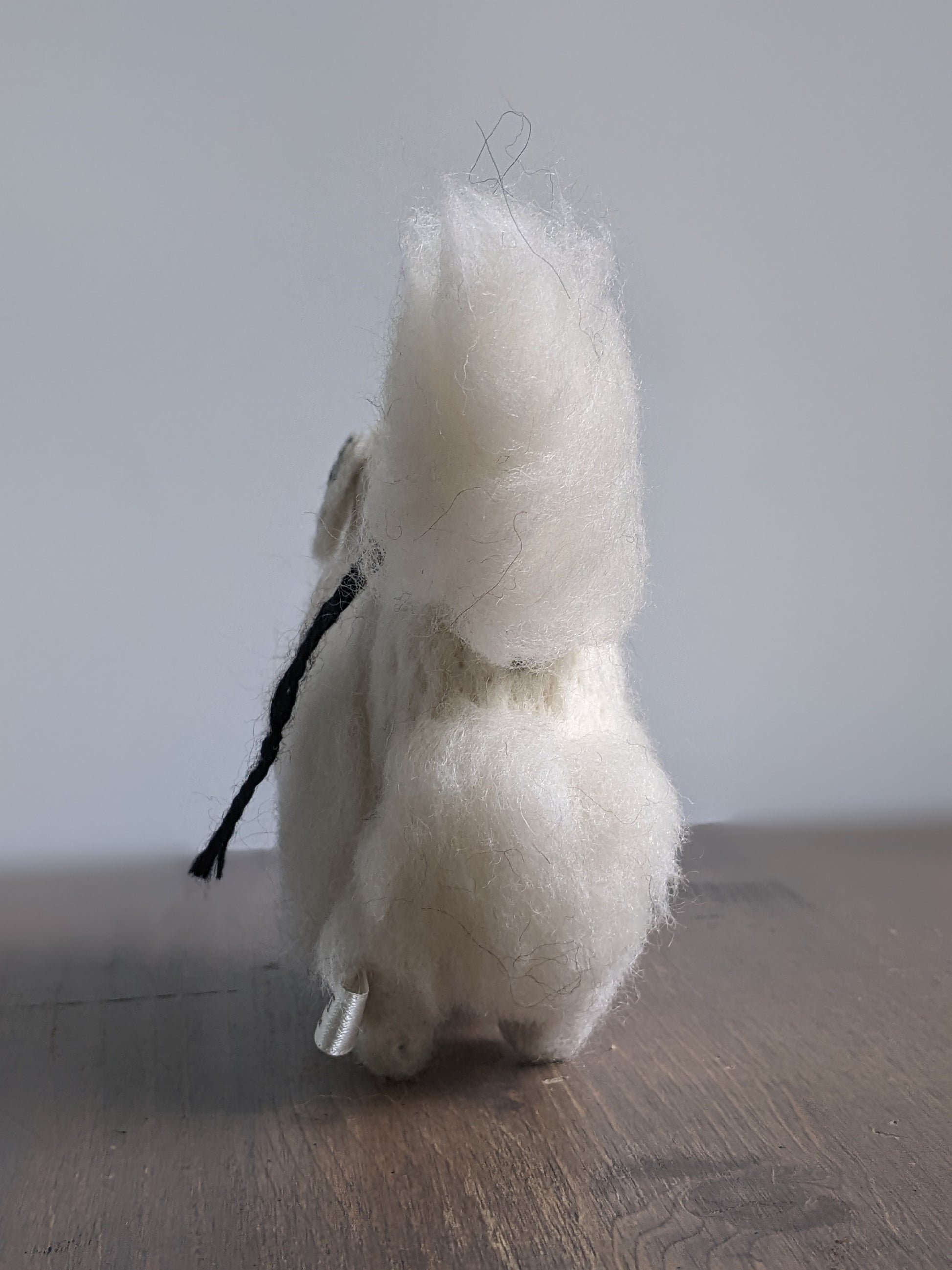 Felted Great Pyrenees Dog Sculpture: Alpaca Fiber Decor