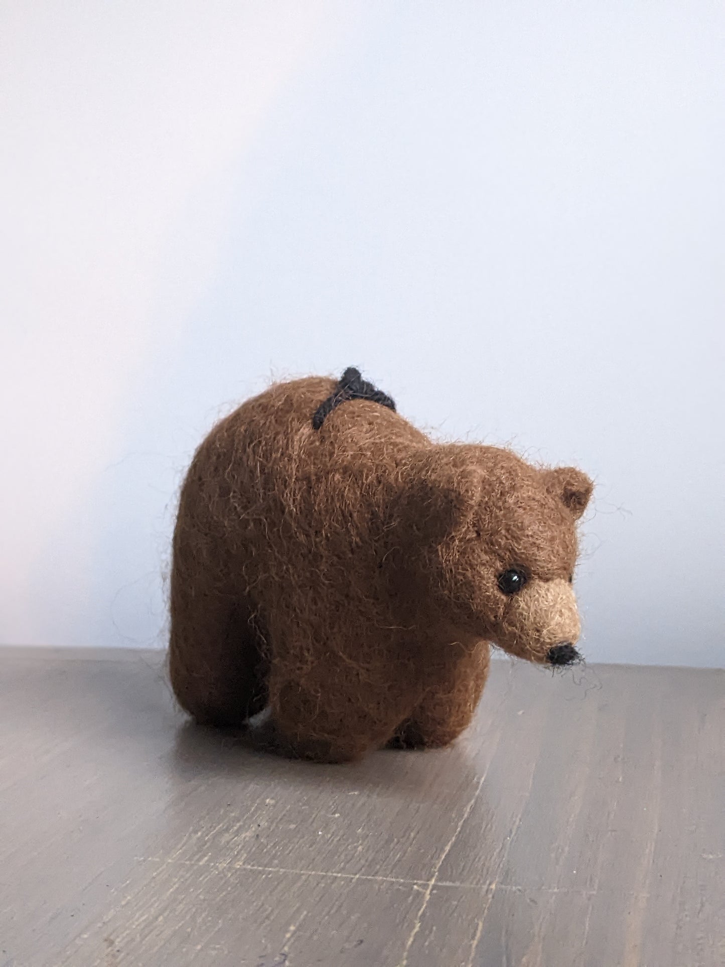 Grizzly Bear: Needle Felted Sculpture Ornament