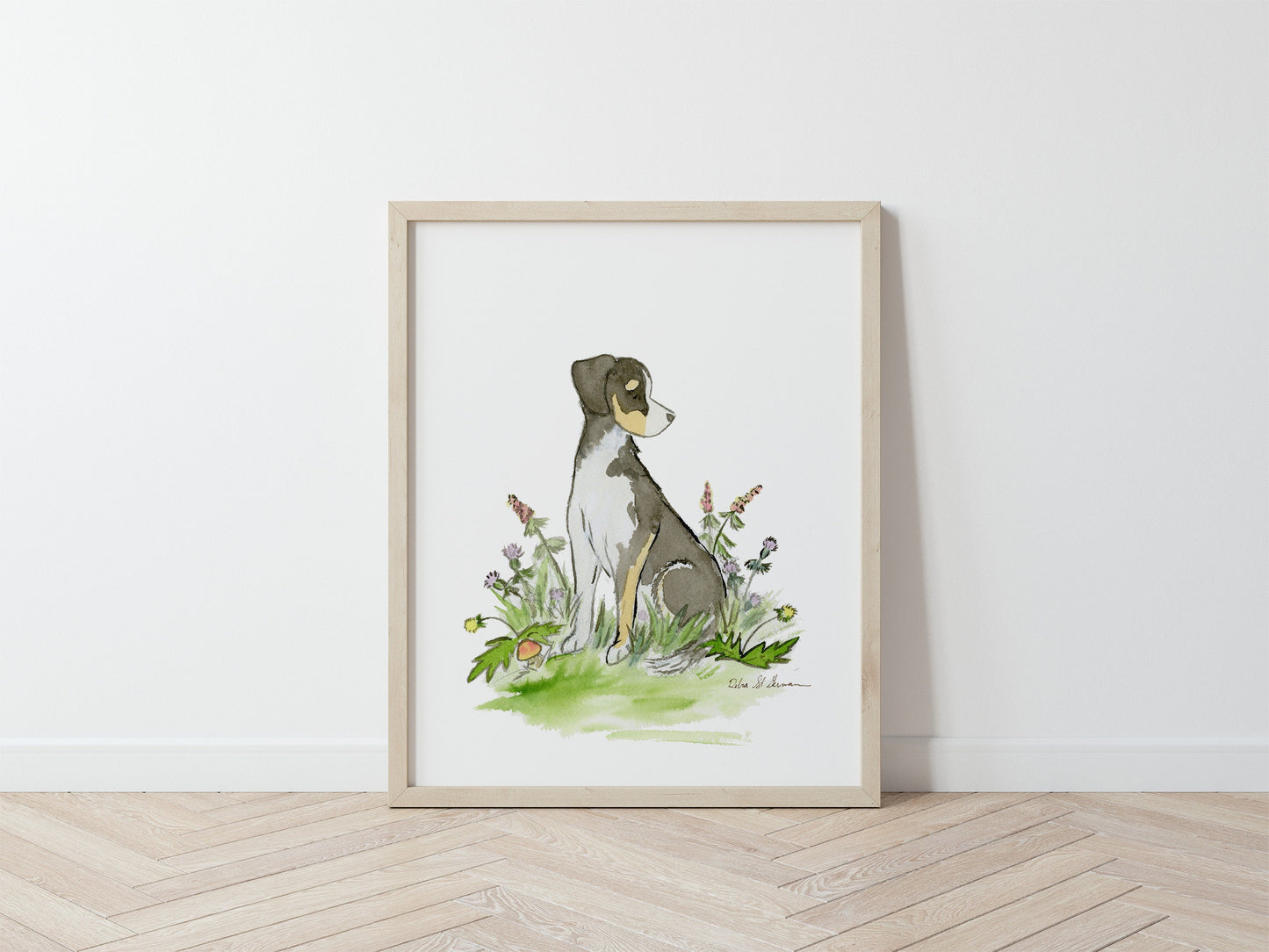 Mixed Breed Dog Art, Basenji Print, Gift for Dog Lovers