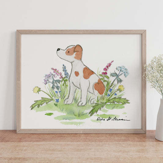 Jack Russell Watercolor Art Print, Gifts for Dog Lovers