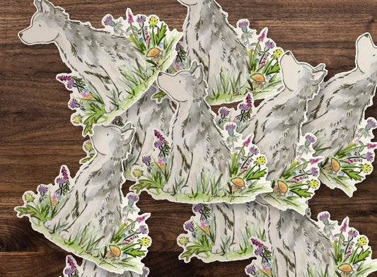 Siberian Husky Sticker, Malamute Decal