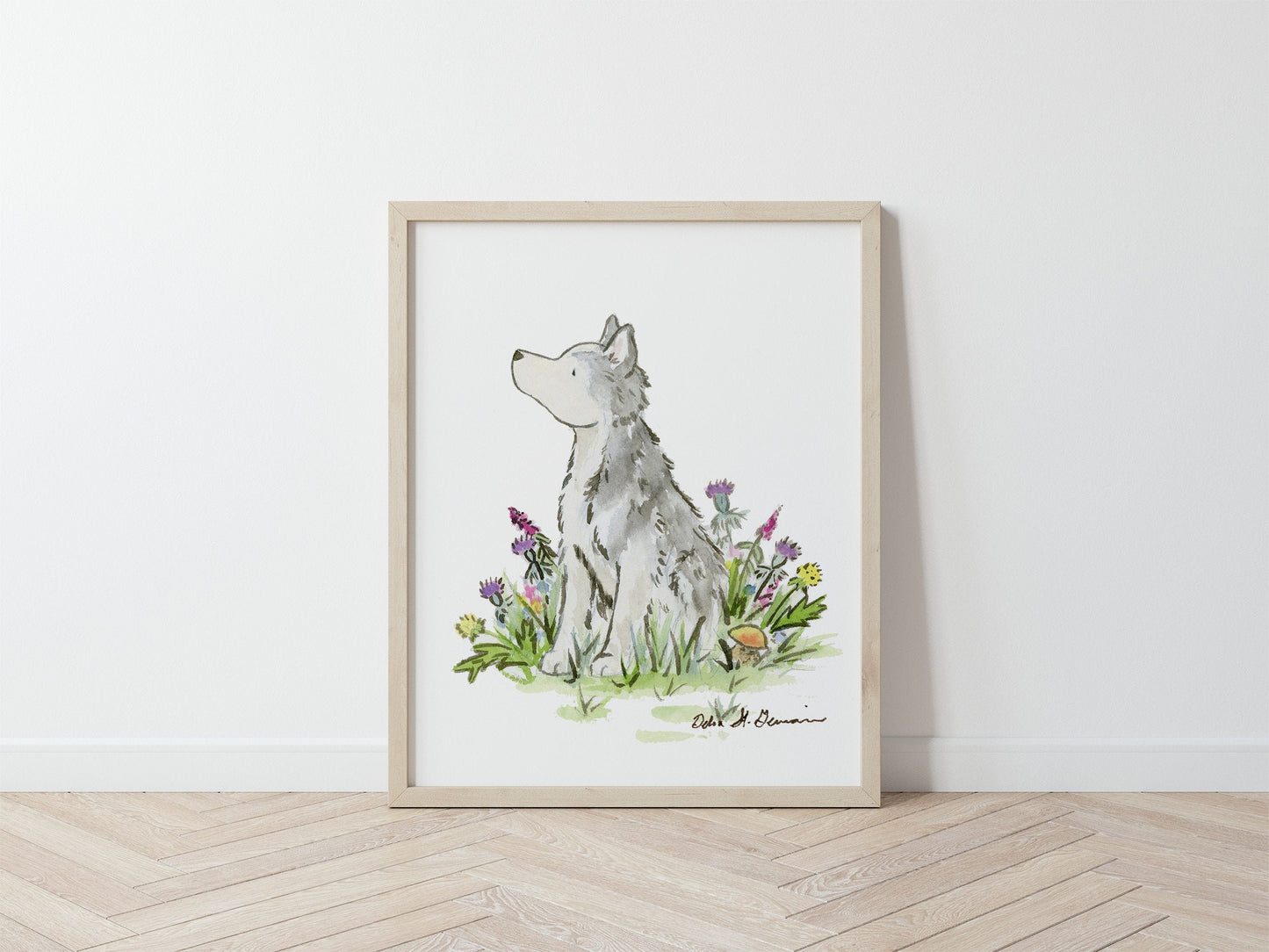 Siberian Husky Art, Watercolor Print, Gift for Husky Lovers