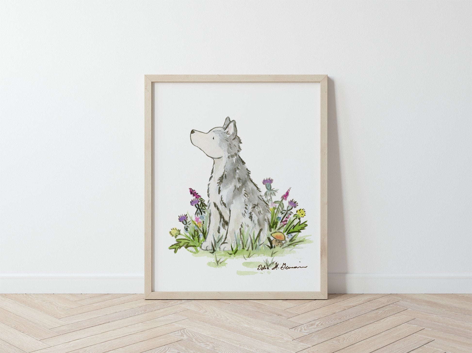 Siberian Husky Art, Watercolor Print, Gift for Husky Lovers