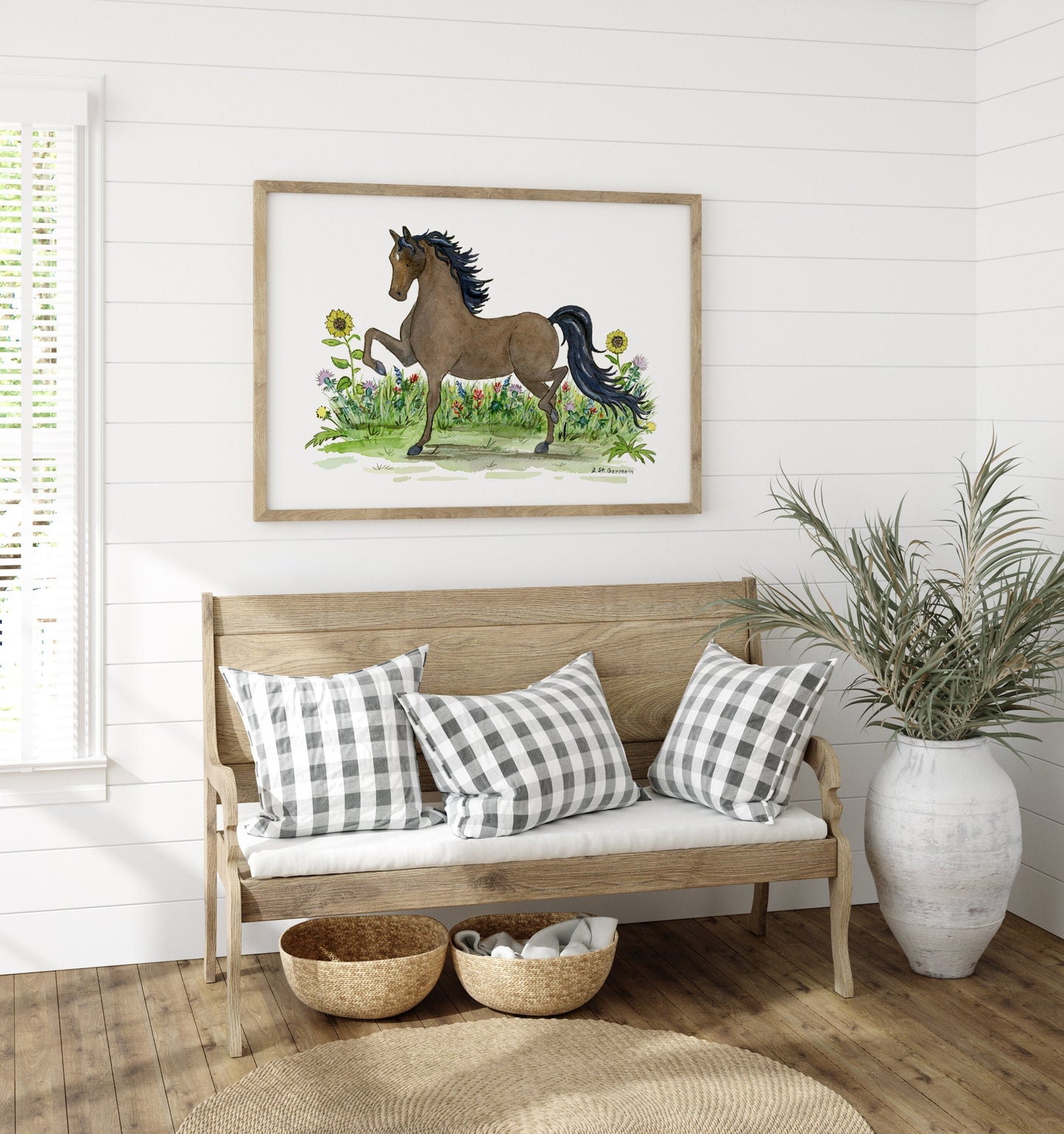 Morgan Horse Watercolor Art Print