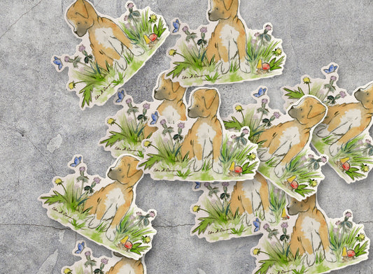 Boxer Dog Waterproof Sticker, Dog Lover Gift