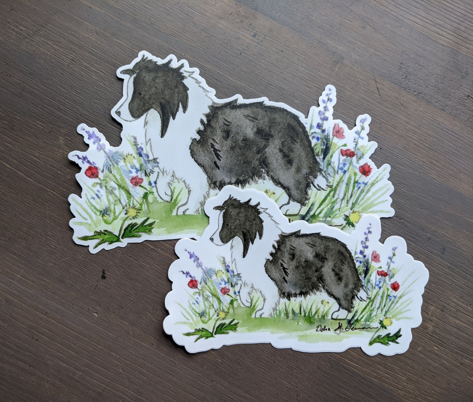 Shetland Sheepdog Sticker, Bi Black Sheltie Decal
