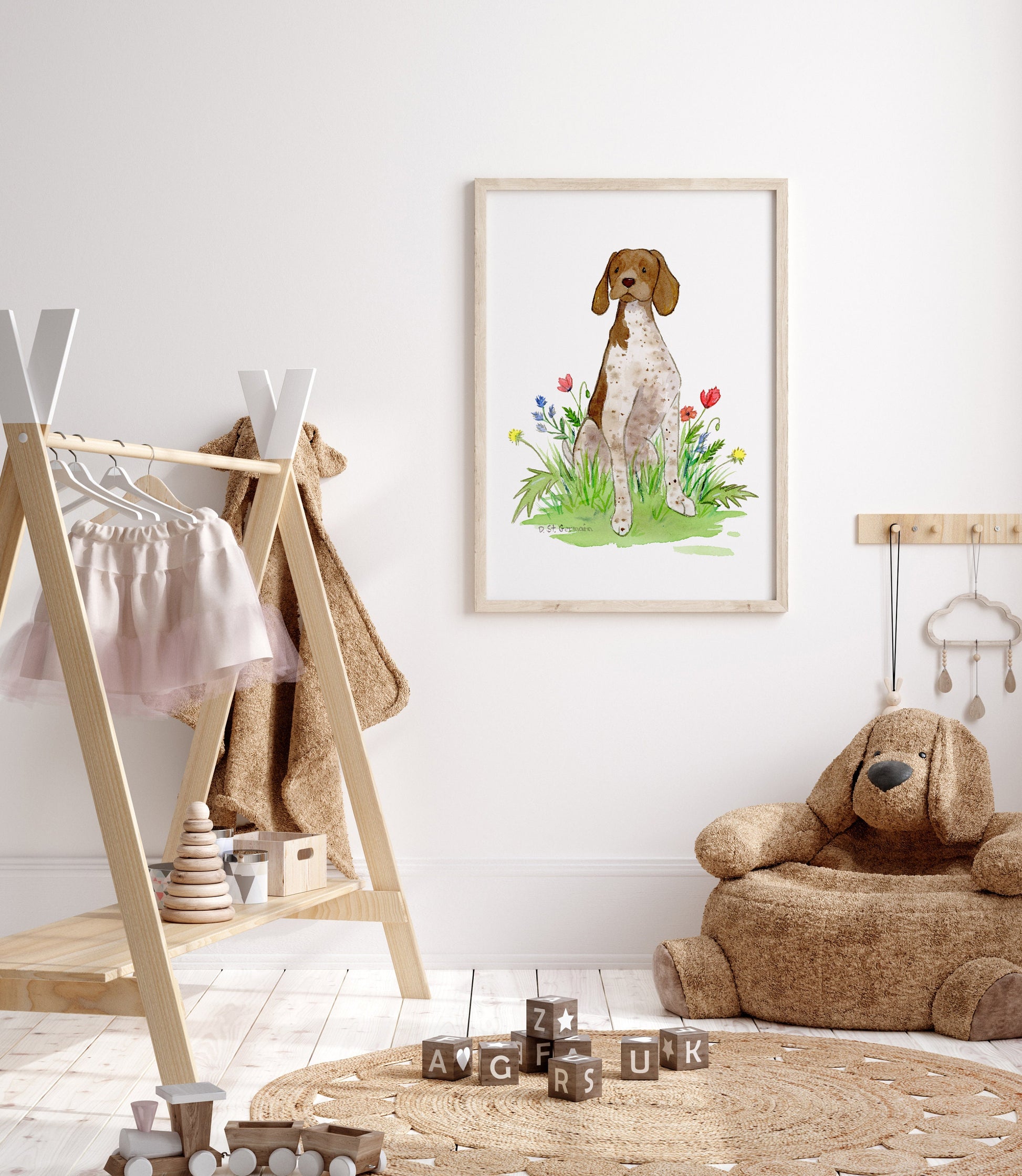 German Shorthaired Pointer Watercolor Art Print