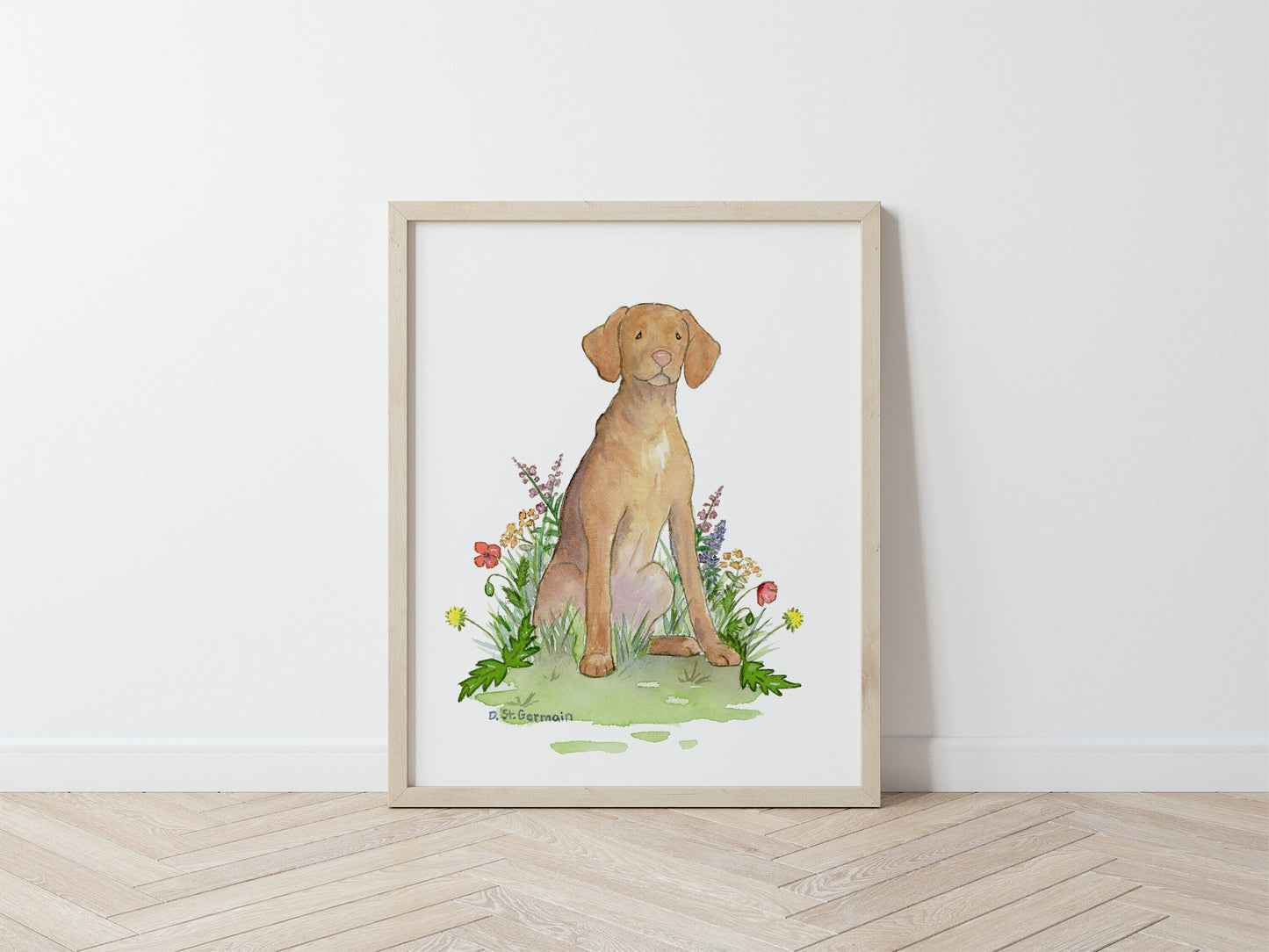 Vizsla Watercolor Art Print, Vizsla Gift for Dog Lovers