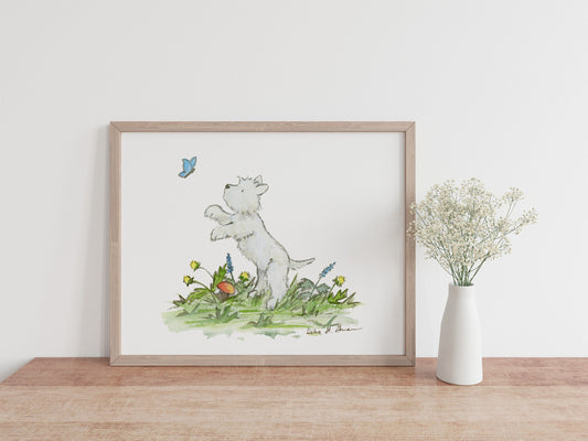 Westie Print, West Highland Terrier Art