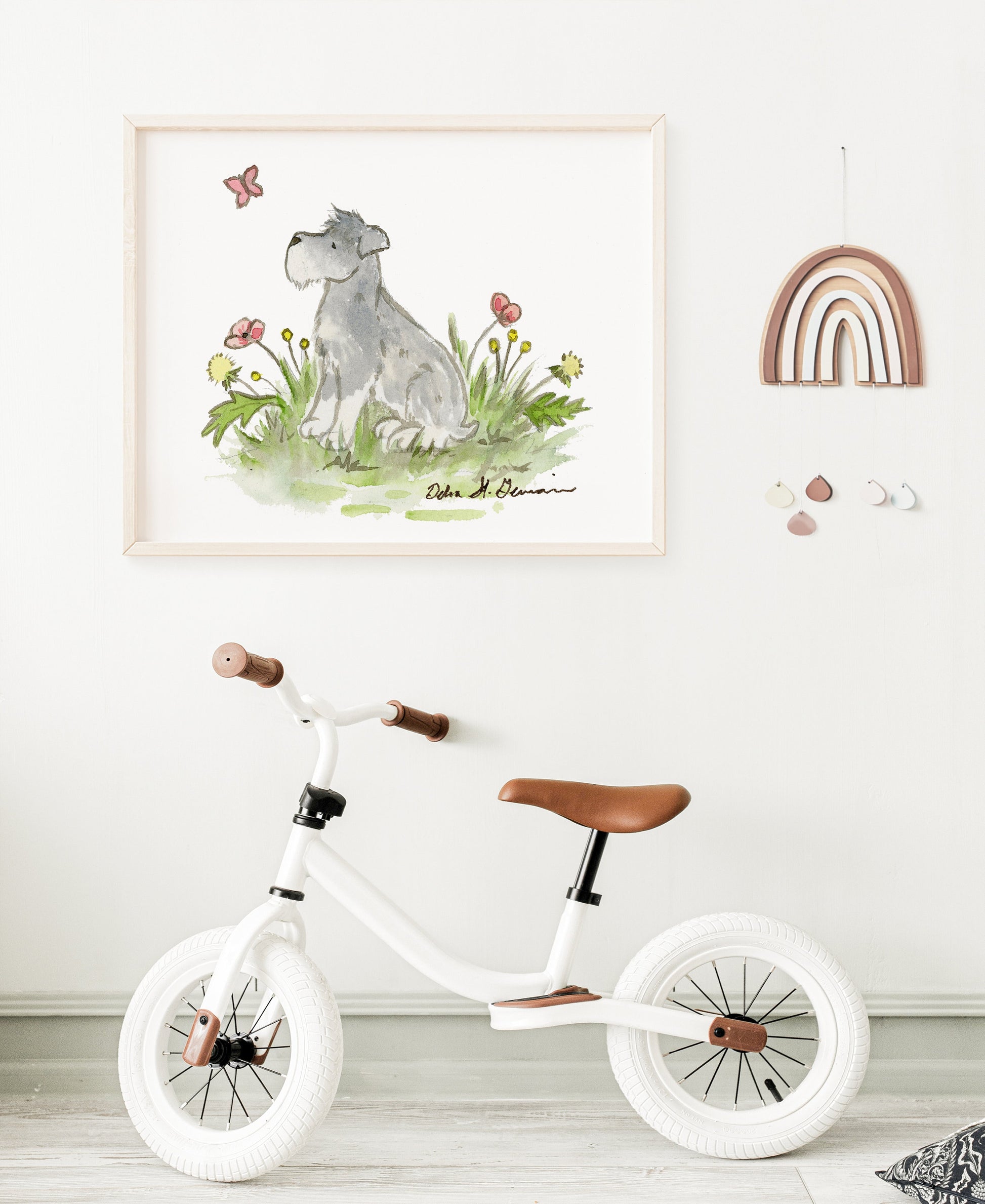 Mini Schnauzer Watercolor Art Print, Gift for Dog Lovers