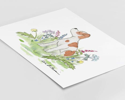 Jack Russell Watercolor Art Print, Gifts for Dog Lovers