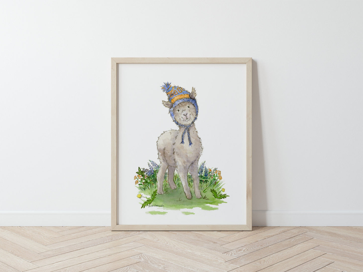 Cute Alpaca Watercolor Art Print
