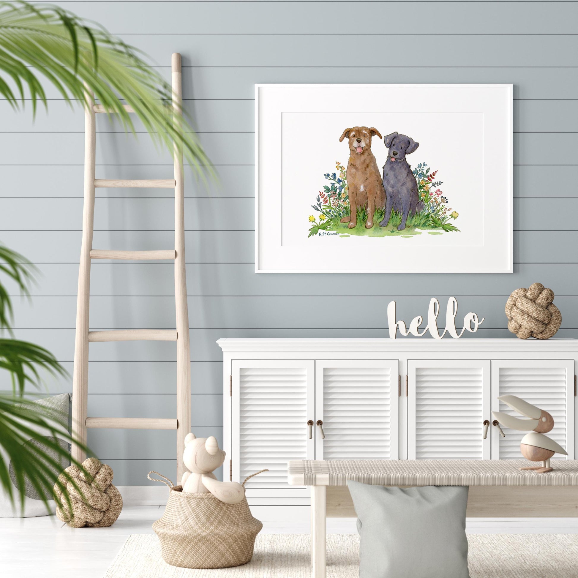 Labrador Retriever Print, Chocolate Lab Art, Black Lab Art, Watercolor Dog Art, Lab Lover Gift, Labrador Gift, Puppy Nursery Art