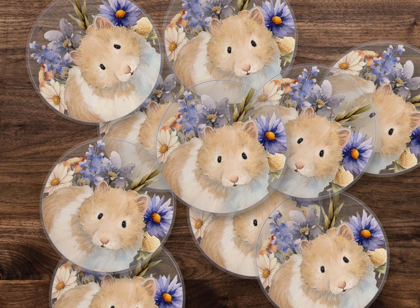 Cute Hamster Sticker, Golden Hamster, Syrian Hamster, hamster Owner Gift, Hamster Lover Gift, Watercolor Hamster