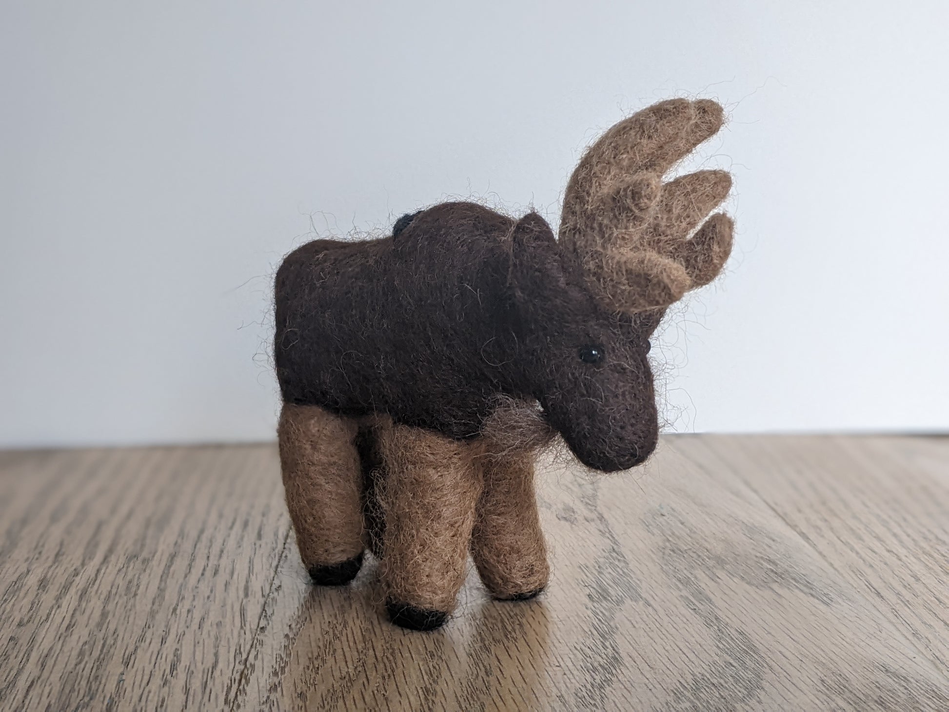 needle felted wool moose ornament jasper and ruby