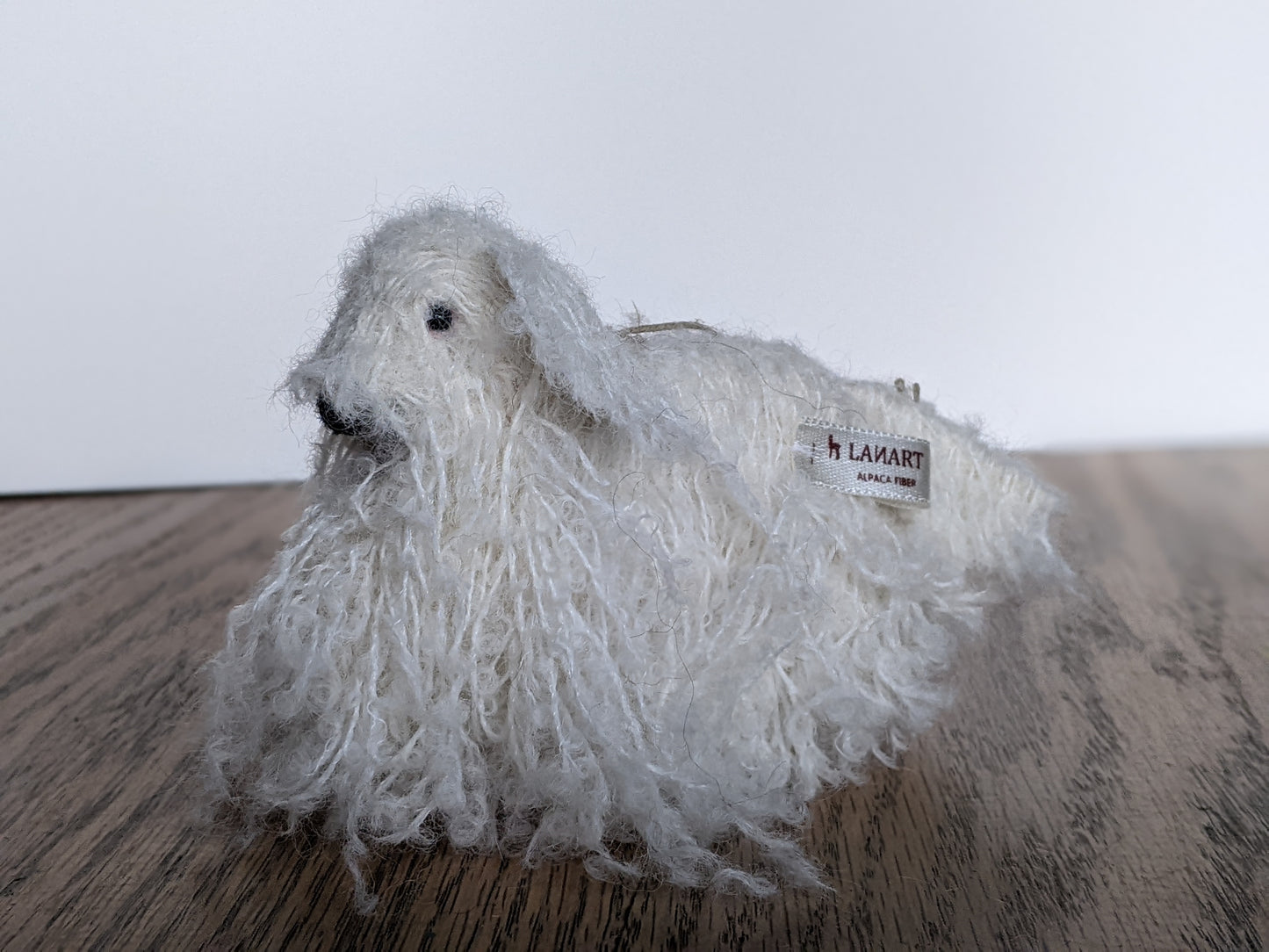 komondor dog needle felted from alpaca wool