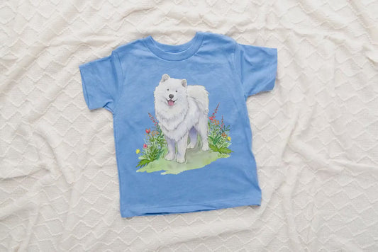 Samoyed Toddler Tee, Kids Samoyed Tee, Gift for Samoyed Lover, Watercolor Dog Tee, Cute Samoyed Tee, Cute Dog Tee, Dog Lover Gift