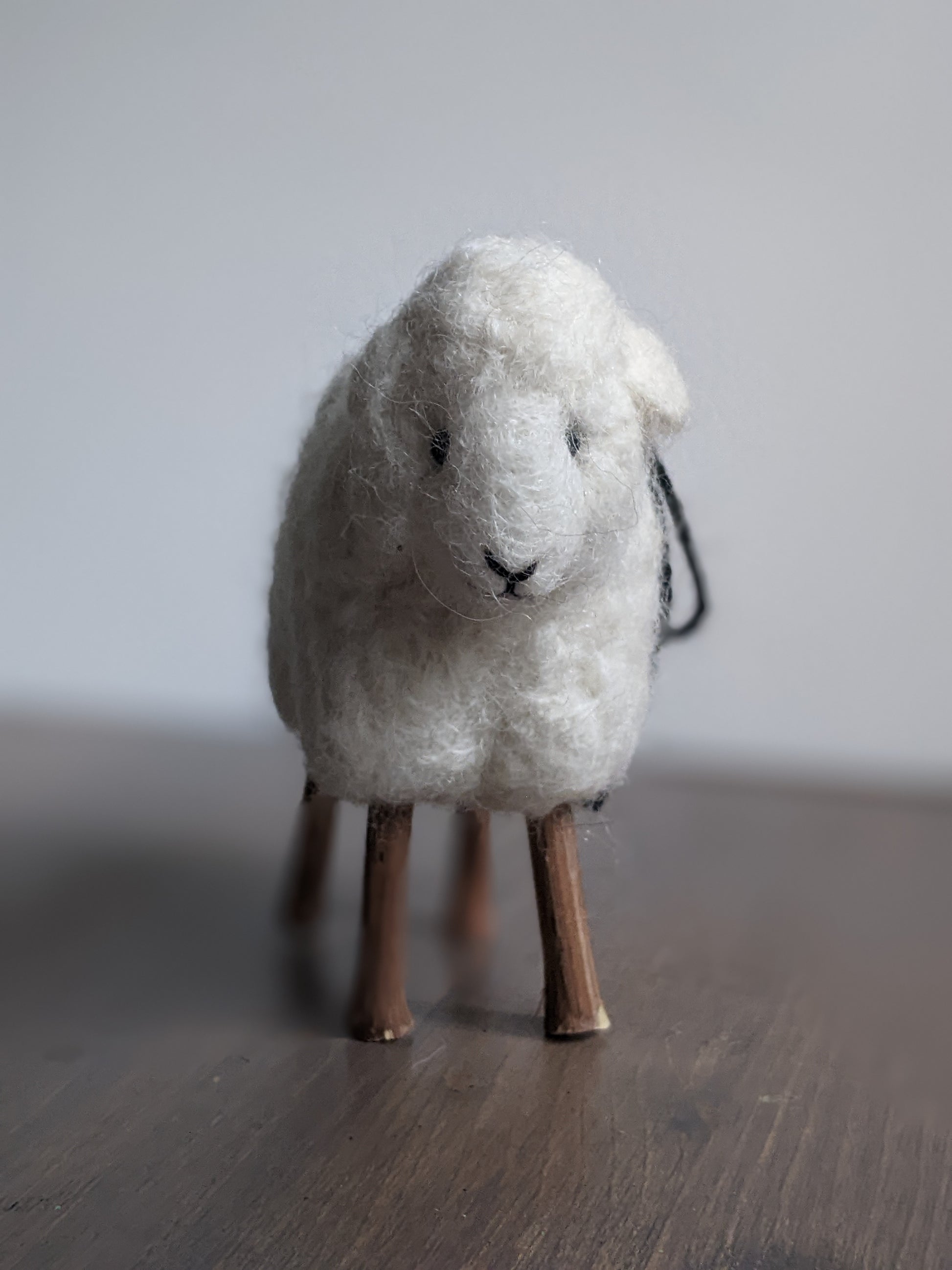 lamb made from needle felted alpaca wool