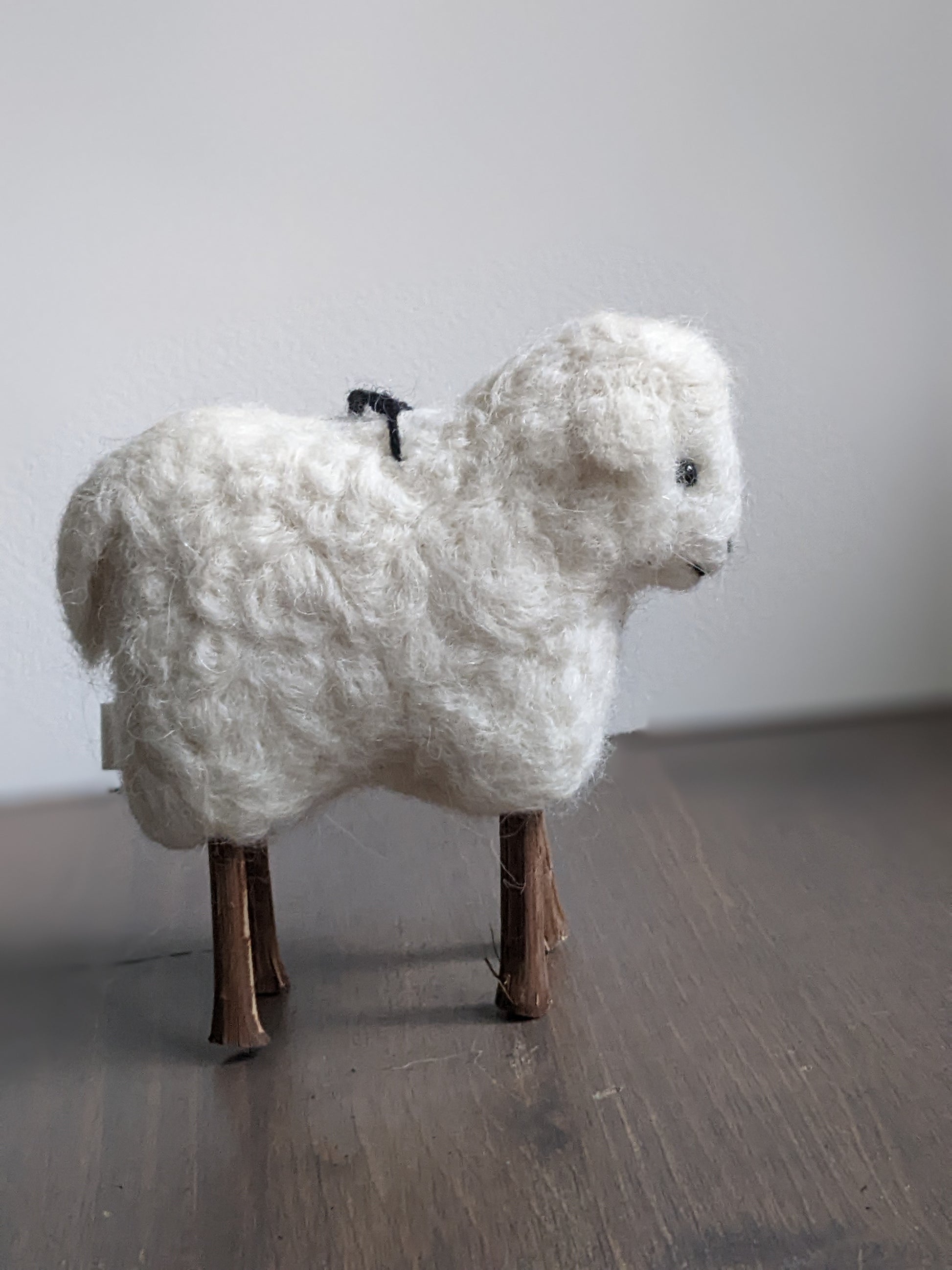 lamb made from needle felted alpaca wool