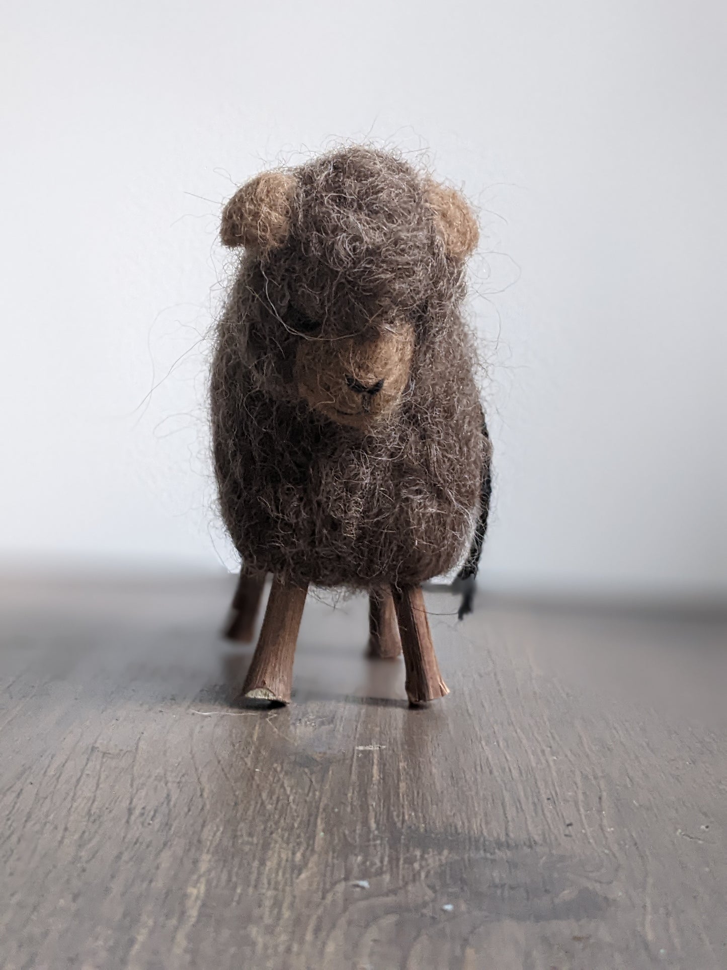 lamb made from needle felted alpaca wool