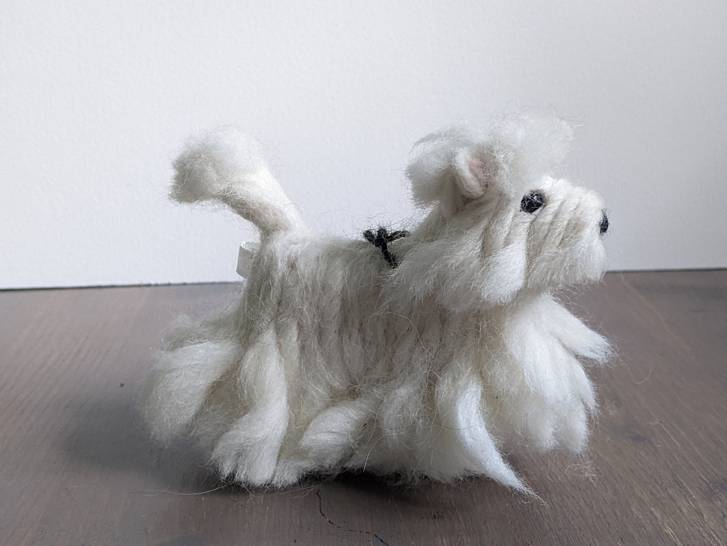 west highland white terrier needle felted wool sculpture
