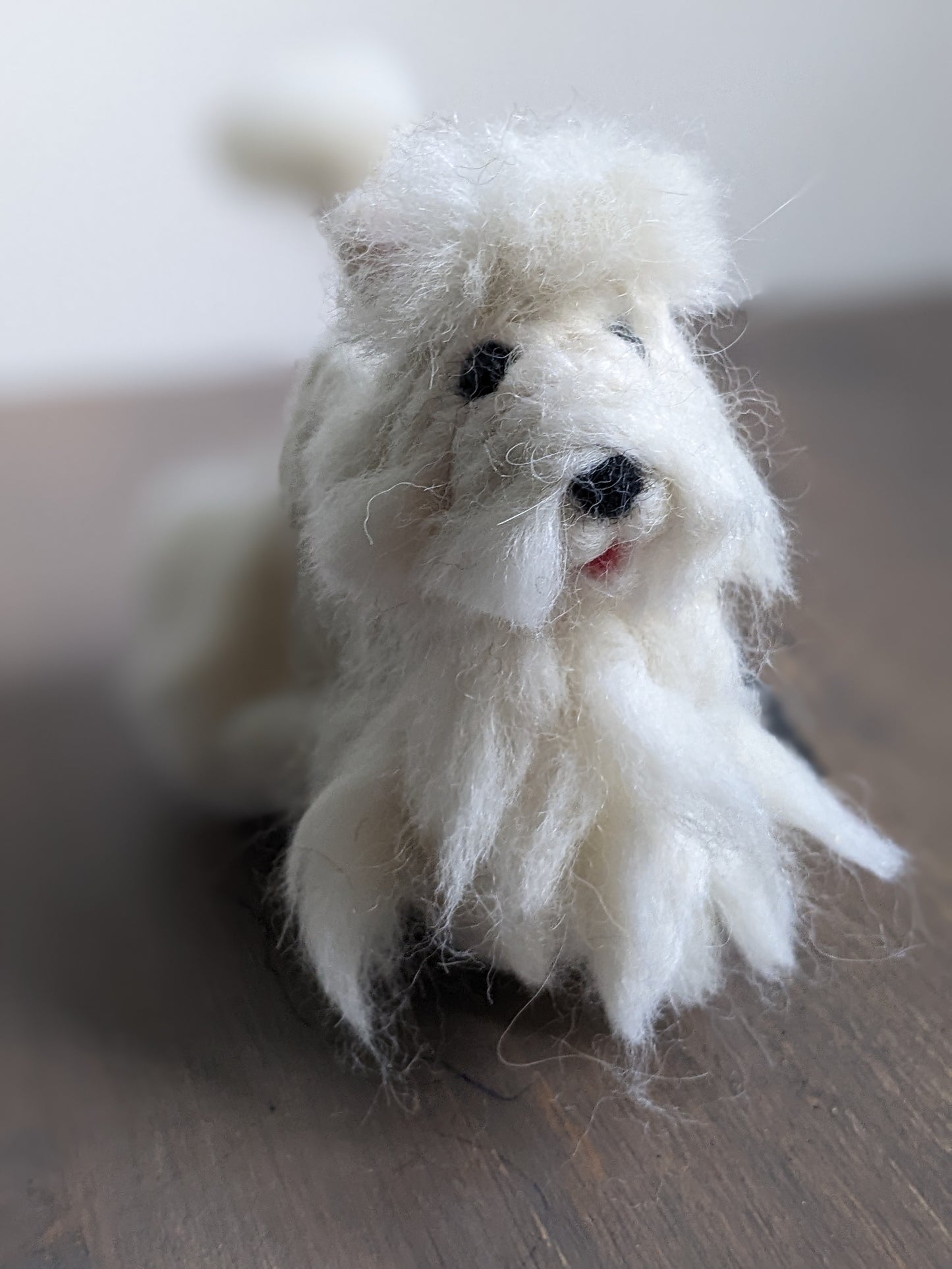 west highland white terrier needle felted wool sculpture